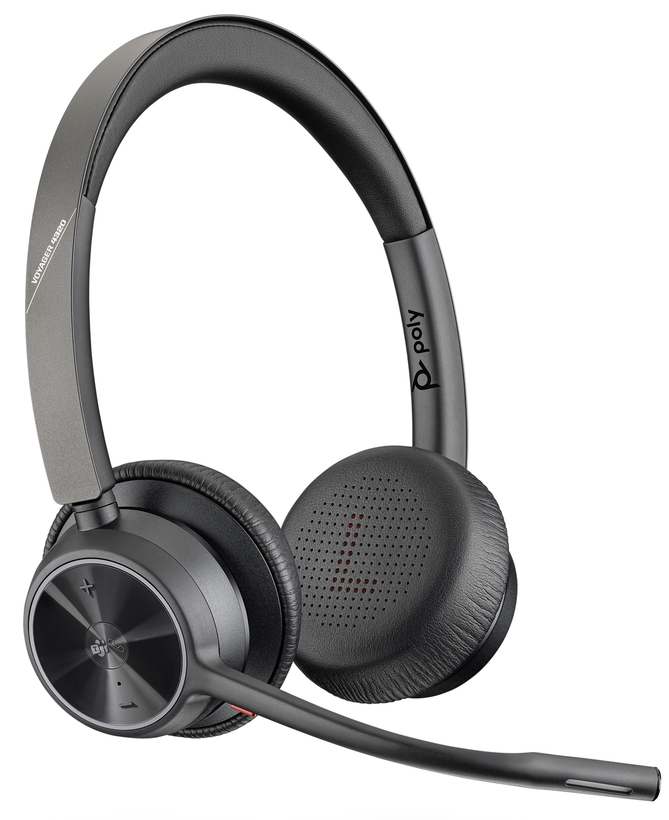 Plantronics Voyager 4320 UC M Casque Bluetooth avec microphone - Coussinets d'oreille rembourrés - Commandes du casque - Couleur Noir