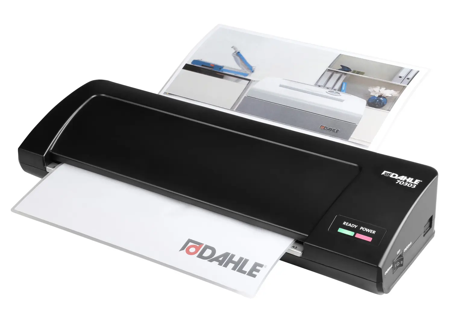 Plastifieuse Dahle 70303 A3 - Qualité photographique - Chauffe en 40sec - Vitesse de 500mm/min - Epaisseur à plastifier Max. 0,5 mm