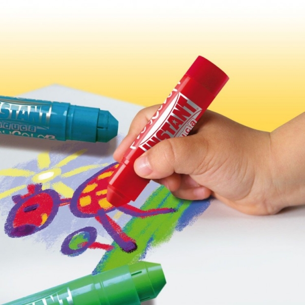 PlayColor Basic Un paquet de 6 couleurs unies - Elles ne froissent pas le papier - Elles n'ont pas besoin d'eau - Spéciales pour un usage scolaire - Couleurs assorties