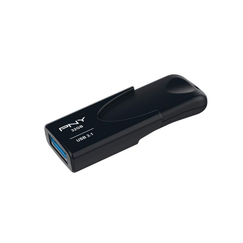 PNY Attache 4 USB 3.1 Mémoire 32 Go - Clip porte-clés - Noir (Pendrive)
