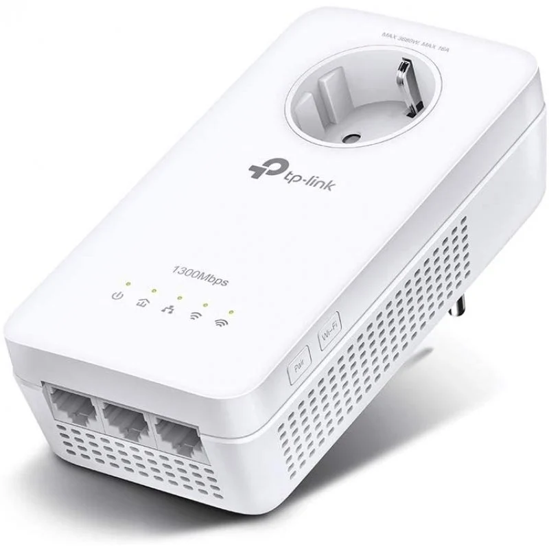 Point d'accès WiFi double bande TP-Link AC1200 - Transfert jusqu'à 1200Mbps - Prise intégrée et 3x RJ45 - 2x2 MIMO