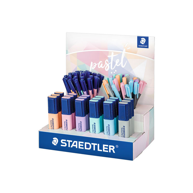 Présentoir Staedtler avec 78 marqueurs pastel