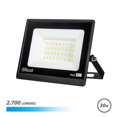 Projecteur LED Elbat Série Super Slim 30W - 2700 Lumens - Lumière froide 6500K - IP65 Pour une utilisation en extérieur