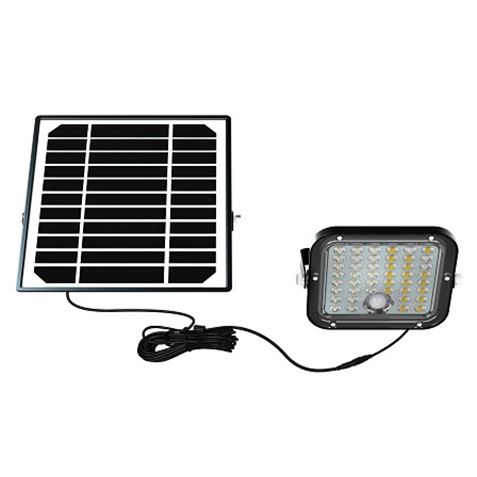 Projecteur LED Solaire Elbat - 10W - 1500lm avec Capteur + Télécommande