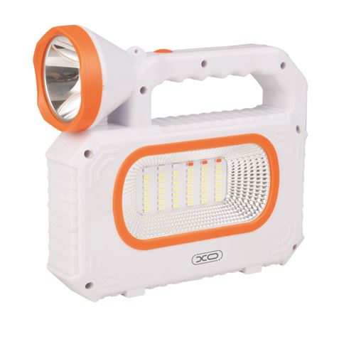 Projecteur Solaire Résistant XO - Taille Optique 68mm - Lumière Forte Jusqu'à 6H, Lumière Normale Jusqu'à 12H, Lumière Stroboscopique Jusqu'à 36H - Boîtier ABS - Charge Solaire 7H Environ