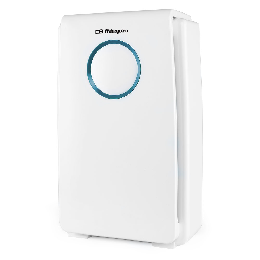Purificateur d'air avancé Orbegozo PU 1000 - Filtration 5 phases - Élimine les allergènes - Bactéries et virus - Écran tactile - Mode nuit - Minuterie - 3 vitesses