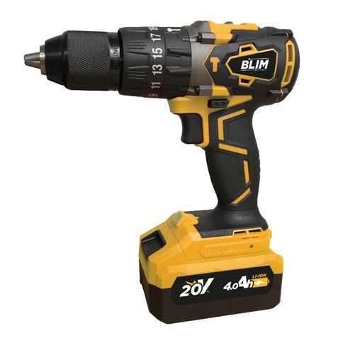 Radial Blim Pack Batterie 20V 4Ah Vitesse 8500rpm Disque Diamètre 115mm + Marteau Perforateur 20V 4Ah Couple Maximum 68Nm Vitesses 0-500rpm et 0-2000rpm - Comprend 2 Batteries et Valise de Transport Aluminium avec Accessoires
