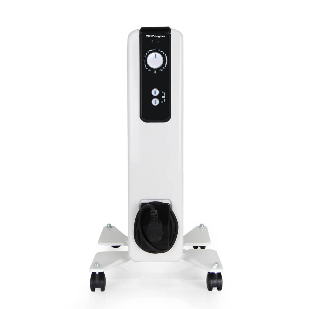 Radiateur à Huile Compact Orbegozo RH - Puissant et Silencieux - 3 Niveaux de Puissance - Éléments à Haute Inertie Thermique - Sûr et Facile à Transporter