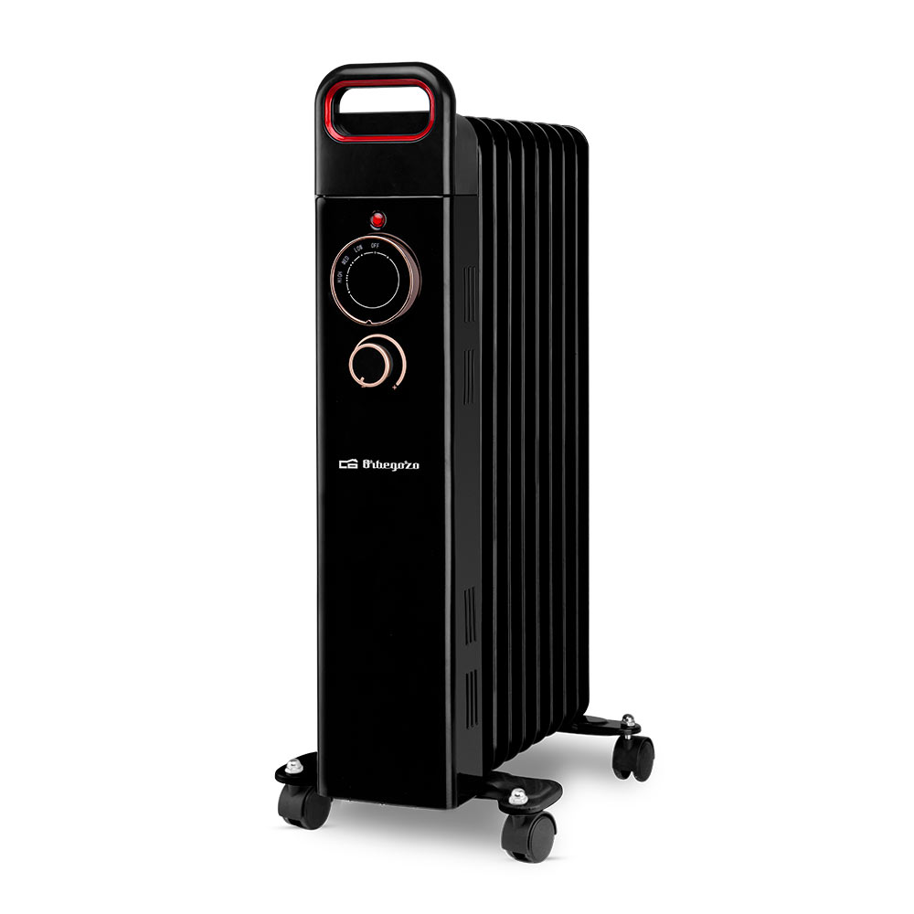 Radiateur à huile efficace Orbegozo RUN 2000 - Puissant et sûr - Inertie thermique - Manipulation facile - Protection contre la surchauffe et anti-basculement - Conception silencieuse