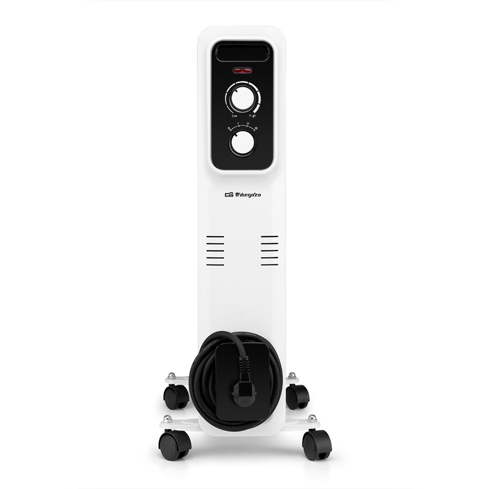 Radiateur à huile Orbegozo RL 2000 Elegance - Puissant et sûr - Inertie thermique pour une dispersion homogène de la chaleur - Manipulation et transport faciles - Fonctionnement silencieux et efficace
