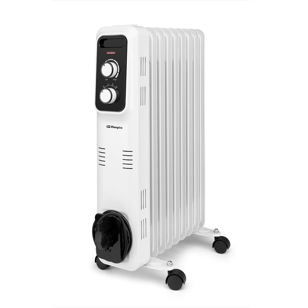 Radiateur à huile Orbegozo RL 2000 Elegance - Puissant et sûr - Inertie thermique pour une dispersion homogène de la chaleur - Manipulation et transport faciles - Fonctionnement silencieux et efficace