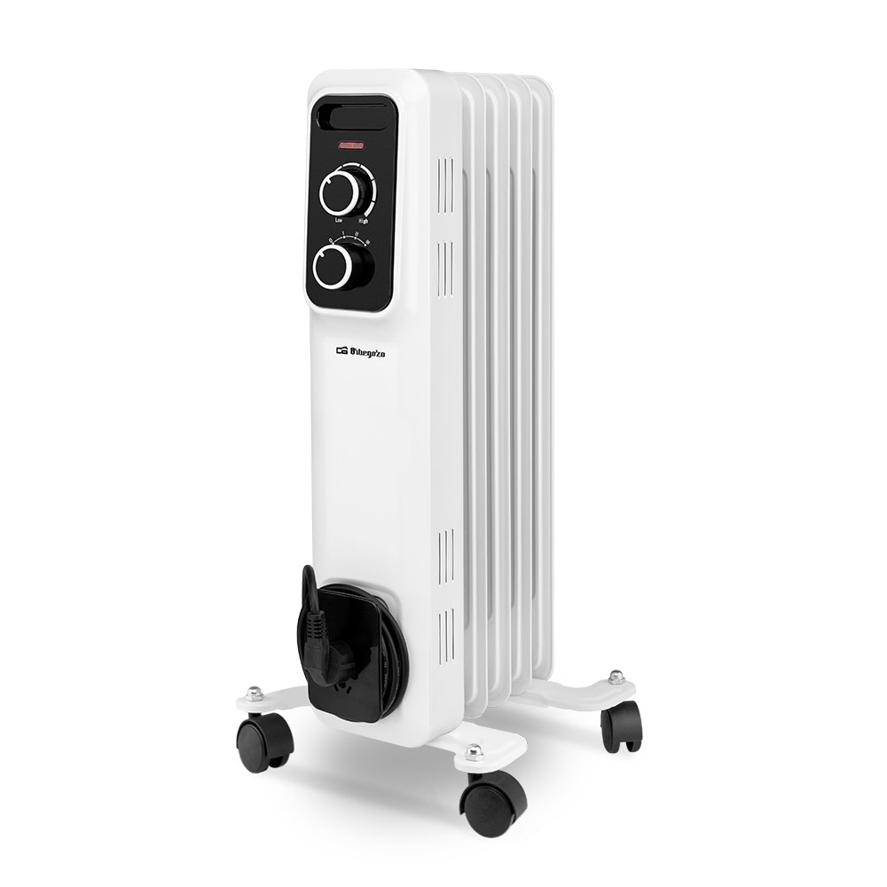 Radiateur à huile Orbegozo RS 1000 Elegance - Puissant et silencieux - Protection contre la surchauffe et anti-basculement - Facile à transporter et à manipuler