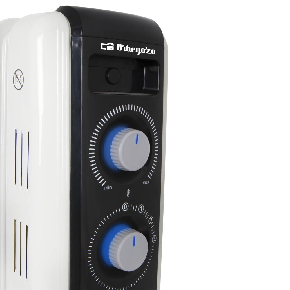 Radiateur à huile Orbegozo Série RF Confort - Puissance réglable - Haute inertie thermique - Sûr et silencieux - Facile à transporter - Design moderne