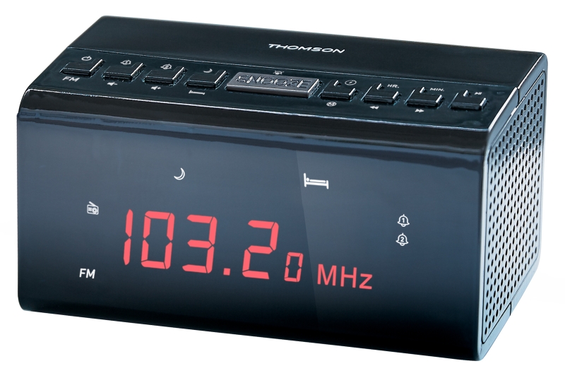 Radio-réveil Thomson CR50 - Double alarme - Noir