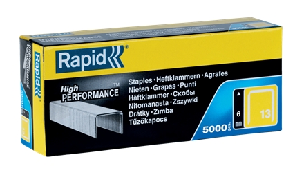 Rapid Boite de 5000 Agrafes Nº13 - Fil Dur Haute Performance - Pin 6mm