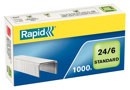 LOT de 20 Rapid Staples 24/6 Comfort Jusqu'à 20 Feuilles - Boîte de 1000 Agrafes - Fil Flexible