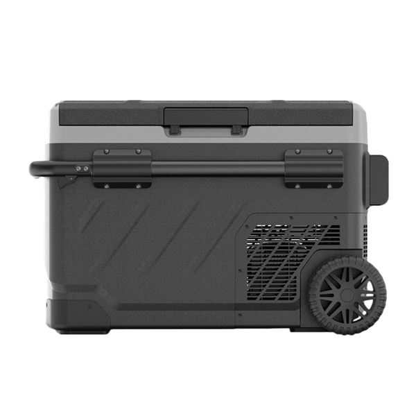 Réfrigérateur portatif à compresseur Muvip avec roulettes 40 litres 60W double zone - Compresseur silencieux - Couleur noir