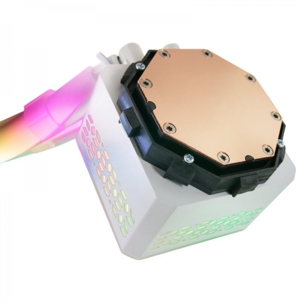 Refroidissement Liquide Mars Gaming ML-ULTRA360 - 650W TDP - Technologie OPTI-CHAMBER - Éclairage ARGB 360º - Ventilateurs Silencieux - Multiprise Universelle - Couleur Blanc