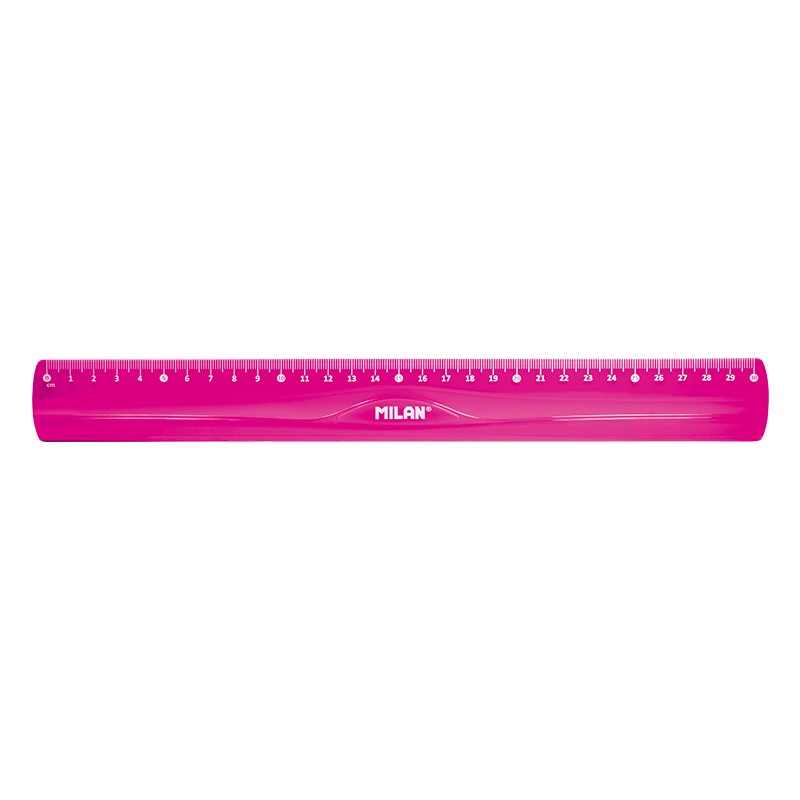 Règle Milan Flexible et Résistante - Longueur 30cm - Couleur Rose