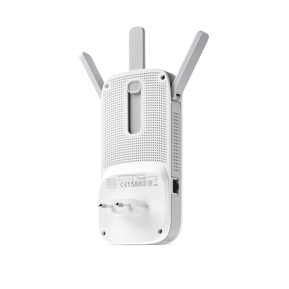 Répéteur WiFi TP-Link AC1750 - Double Bande 5GHz/2.4GHz - 3 Antennes Externes - Jusqu'à 1300Mbps - Port Ethernet Gigabit - Indicateur Intelligent - Compatible Mode AP