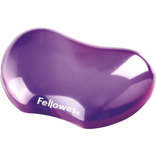 Repose-poignet en gel flexible Crystal de Fellowes - Résistant aux taches - Couleur violette