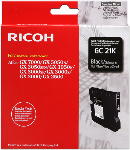 Ricoh cartouche encre GEL noir GC-21K