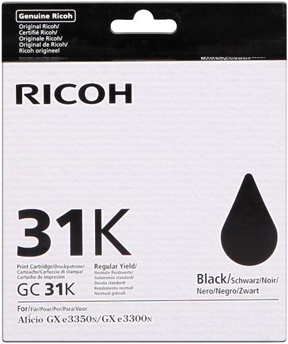 Ricoh cartouche encre GC-31K, noir, 1920 pages