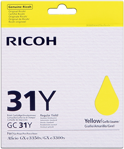 Ricoh cartouche encre GC-31Y jaune