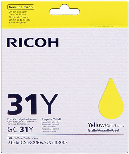 Ricoh cartouche encre GC-31Y jaune