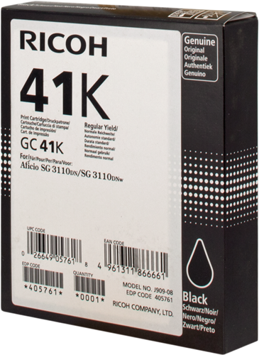 Ricoh cartouche gel encre GC-41BK noir