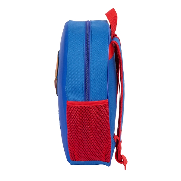 Sac à dos 3D Safta FC Barcelone - Dragonne - Porte-bouteille latéral - 27 x 33 x 10 cm - Bleu