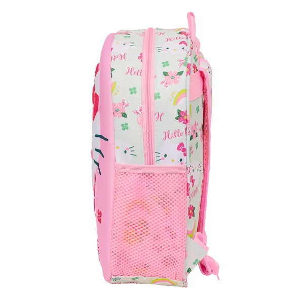 Sac à dos 3D Safta Hello Kitty - Dragonne - Porte-bouteille latéral - 27 x 33 x 10 cm - Rose