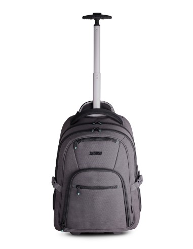 Sac à dos de voyage Urban Factory Heavee Green pour ordinateurs portables jusqu'à 16 pouces - Convertible en trolley - Écologique - Gris