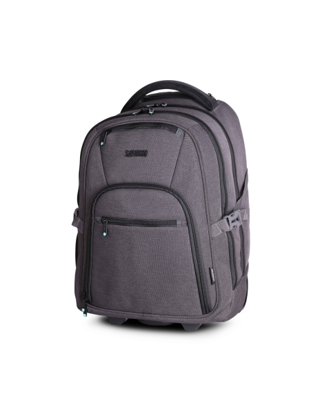 Sac à dos de voyage Urban Factory Heavee Green pour ordinateurs portables jusqu'à 16 pouces - Convertible en trolley - Écologique - Gris