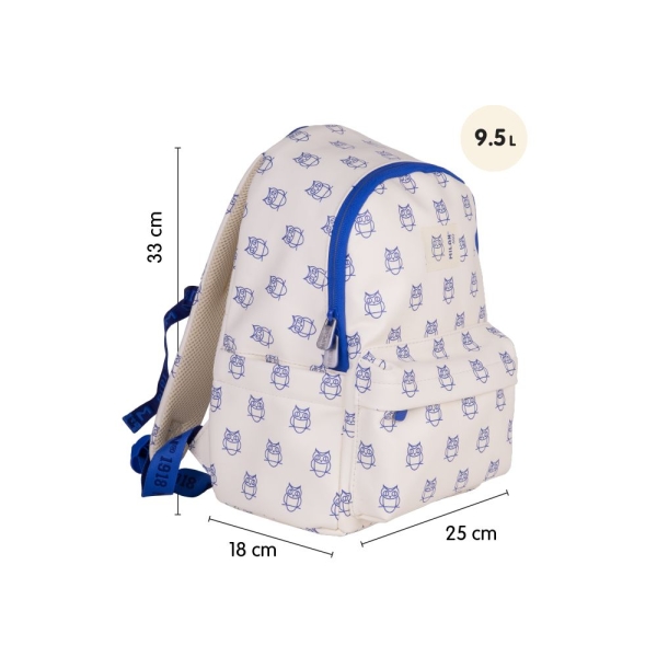 Sac à dos décontracté pour enfant Milan Collection 460 9,5 L - Compartiment principal et poche avant zippée - 2 poches latérales - Beige/Bleu