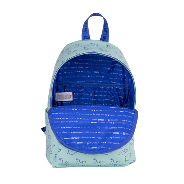 Sac à dos décontracté pour enfant Milan Collection 460 9,5 L - Compartiment principal et poche avant zippée - 2 poches latérales - Vert/Bleu