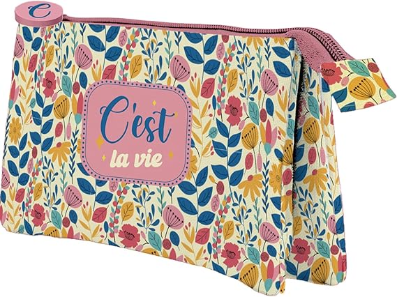Sac à dos Dohe C'est la Vie + Recharge pour classeur A4 + Trousse triple - Mallette tout-en-un, idéale pour offrir
