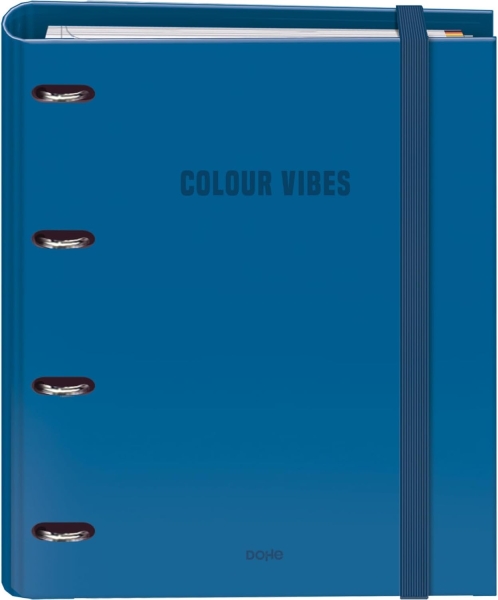 Sac à dos Dohe Colour Vibes + Recharge pour classeur A4 + Trousse triple – Mallette tout-en-un idéale pour offrir – Bleu
