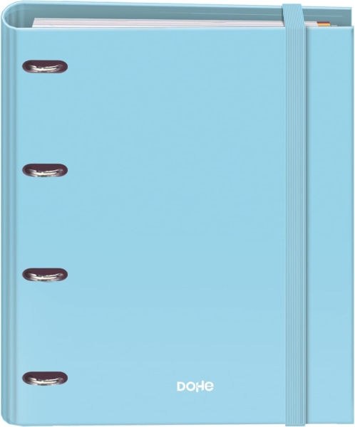 Sac à dos Dohe Serenity + recharge pour classeur A4 + trousse triple – Mallette tout-en-un idéale pour offrir – Bleu