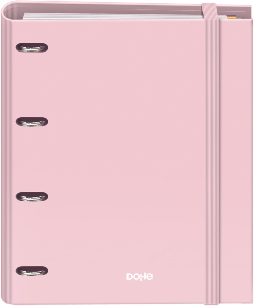 Sac à dos Dohe Serenity + Recharge pour classeur A4 + Trousse triple – Mallette tout-en-un idéale pour offrir – Rose