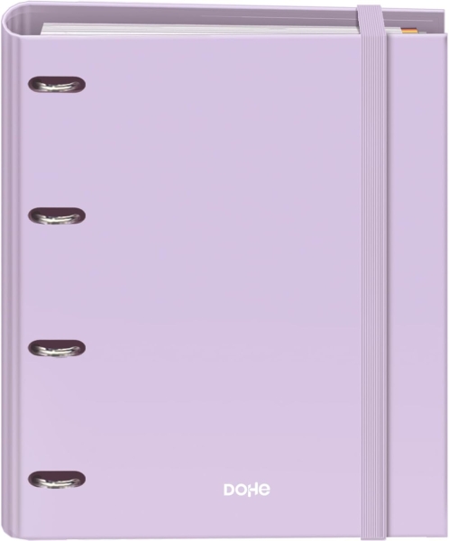 Sac à dos Dohe Serenity + recharge pour classeur A4 + trousse triple – Mallette tout-en-un idéale comme cadeau – Violet