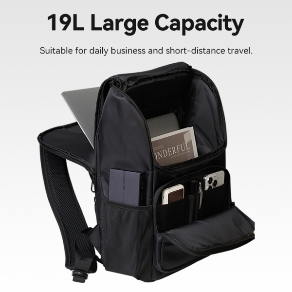 Sac à dos étanche pour ordinateur portable Vention - Tissu Oxford - Compartiment 15,6" - Capacité 19L - Couleur Noir