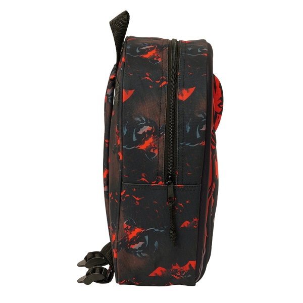 Sac à dos maternelle Safta Batman 3D - Poignée - Compartiment principal zippé - 22 x 27 x 10 cm - Noir