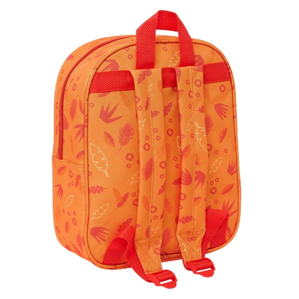 Sac à dos maternelle Safta Le Roi Lion 3D - Poignée - Compartiment principal avec fermeture éclair - 22 x 27 x 10 cm - Orange