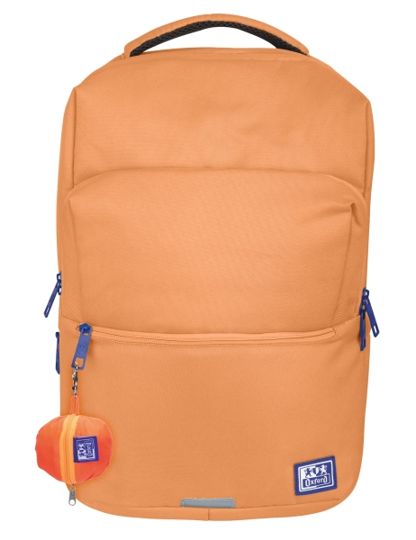 Sac à dos Oxford B-Ready 28L - Taille 42x30x15cm - Poche rembourrée - Poignée supérieure - Housse de pluie - Polyester recyclé RPET - Couleur pêche
