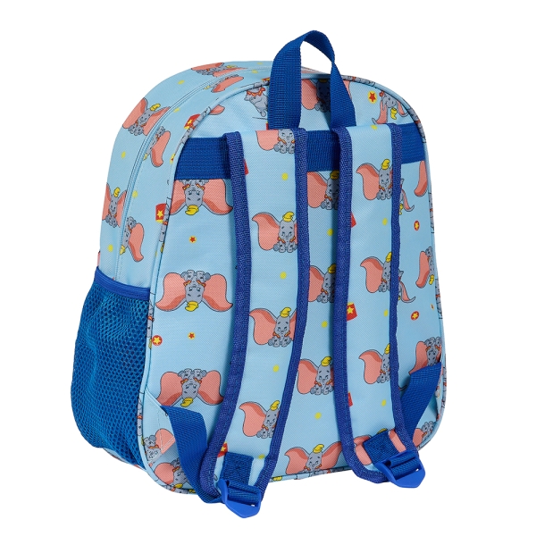 Sac à dos Safta Dumbo 3D - Dragonne - Porte-bouteille latéral - 27 x 33 x 10 cm - Bleu clair