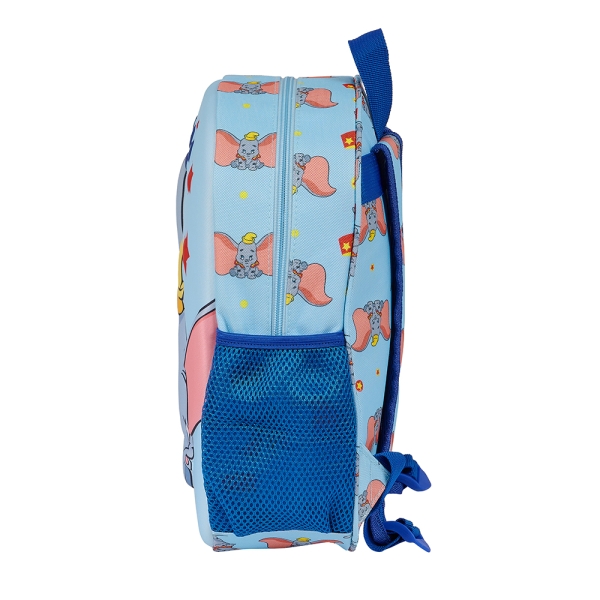 Sac à dos Safta Dumbo 3D - Dragonne - Porte-bouteille latéral - 27 x 33 x 10 cm - Bleu clair