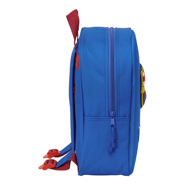 Sac à dos Safta FC Barcelone 3D Daycare - Poignée - Compartiment principal avec fermeture éclair - 22 x 27 x 10 cm - Bleu