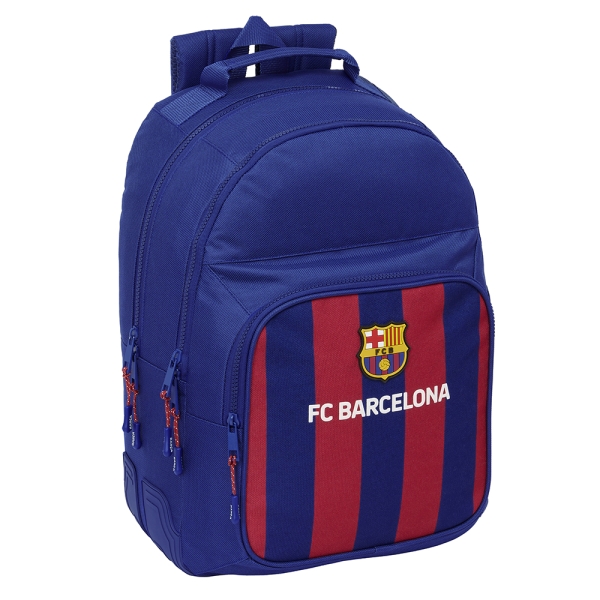 Sac à dos Safta FC Barcelone - Compatible avec les trolleys - 2 compartiments - Dragonne - 32 x 42 x 15 cm - Rouge et bleu
