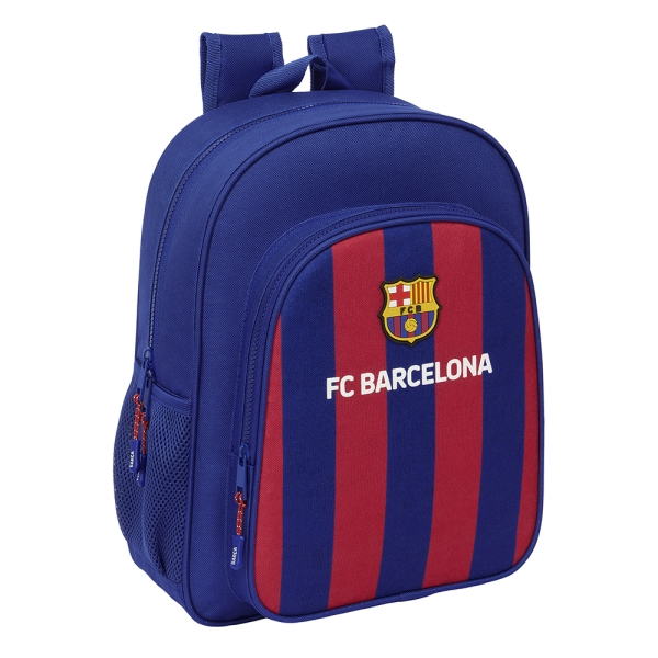 Sac à dos Safta FC Barcelone pour enfant - Compatible avec les chariots - Dragonne - 32 x 38 x 12 cm - Rouge et bleu